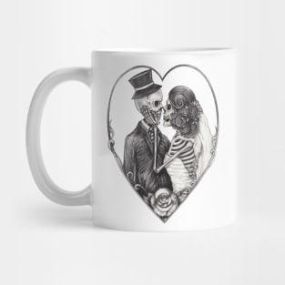 Skeleton in love. Mug